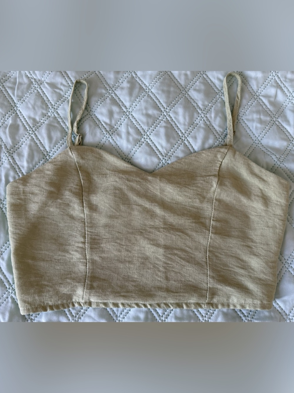 Camelia Cropped Camisole in Green Size Medium